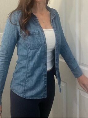 Caslon Light Blue Denim Button-Down Shirt
